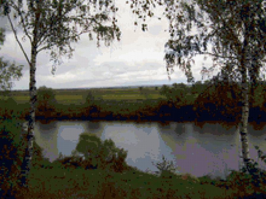 хмурый день - природа. лето, пейзаж, река - предпросмотр