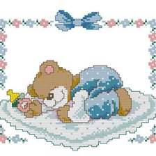 Схема вышивки «Мишка с соской»