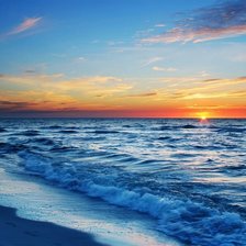 закат на море