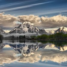 Схема вышивки «горы»