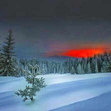 Схема вышивки «Зимний вечер»