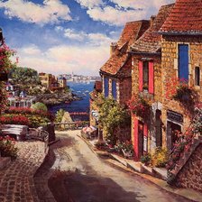 Схема вышивки «дорога к морю»