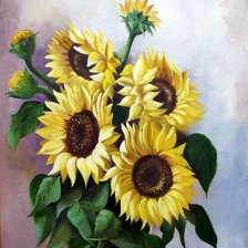 Схема вышивки «подсолнухи»