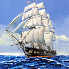 Схема вышивки «фрегат удачи»