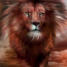 Схема вышивки «лев»