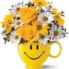 Схема вышивки «желтые розы с ромашками»