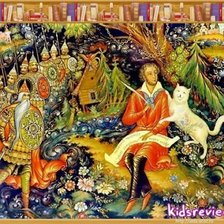 Схема вышивки «Пушкин и его сказки»