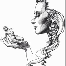 Схема вышивки «Он и она»