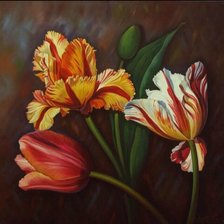 Схема вышивки «Тюльпаны»