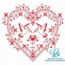 Схема вышивки «голубки)))»