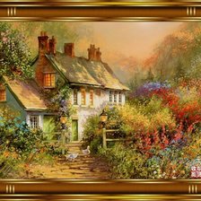 Схема вышивки «дом и сад»