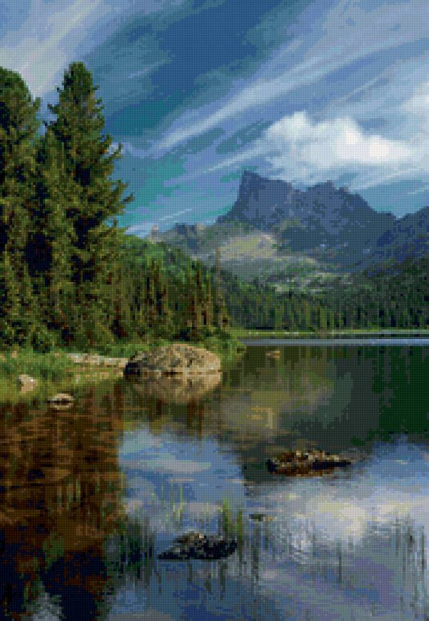 тайга - лес. река, пейзаж, природа. тайга - предпросмотр