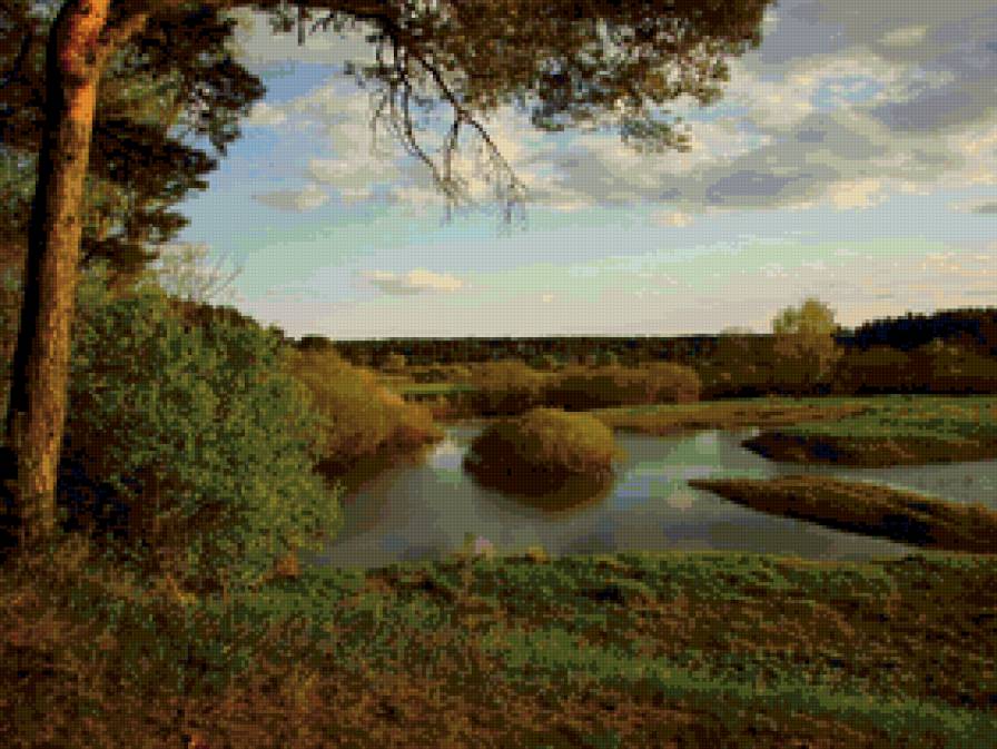 перед грозой - природа. лето, пруд, пейзаж - предпросмотр