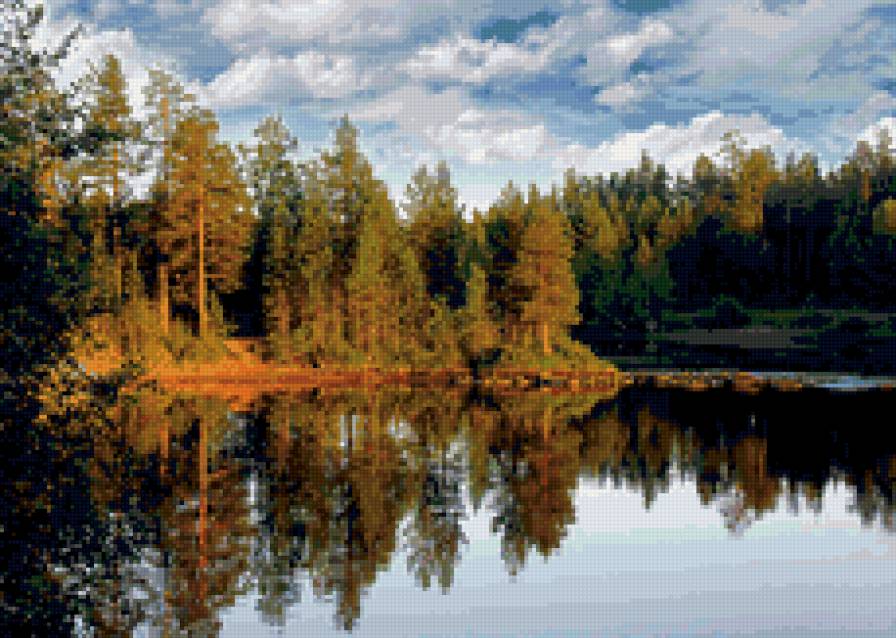 тайга - природа. тайга. ели. река, пейзаж - предпросмотр