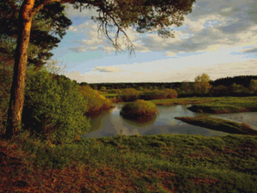 Речка - природа. река, пейзаж - предпросмотр