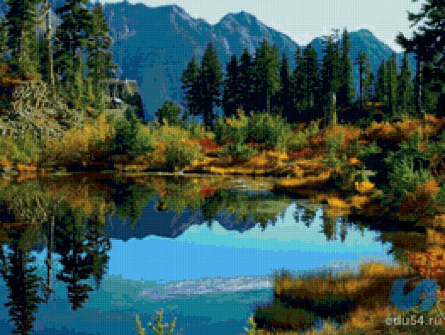 горный пейзаж - природа. река. горы, пейзаж - предпросмотр