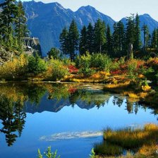 Схема вышивки «горный пейзаж»