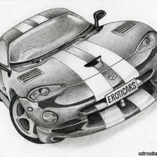 Схема вышивки «машина монохром»