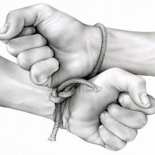 Схема вышивки «руки монохром дружба»