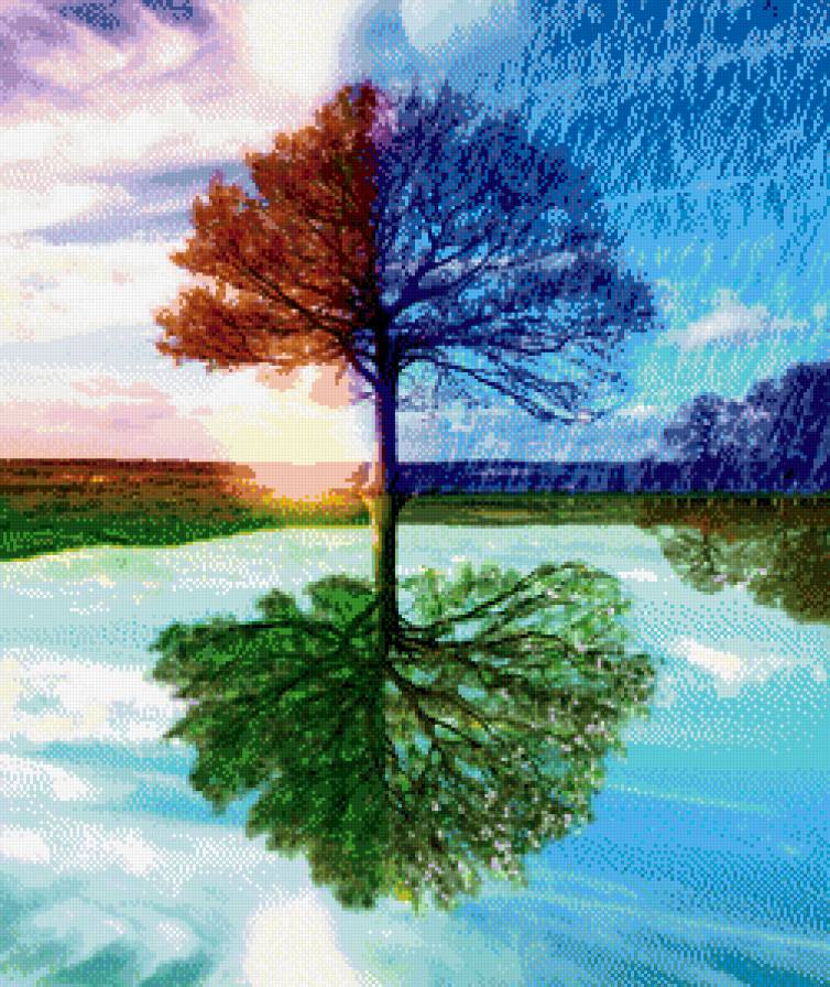 Времена года - зима, времена года, лето, весна, осень - предпросмотр