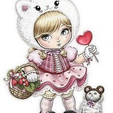 Схема вышивки «девочка»