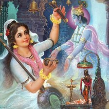 Схема вышивки «Радха и Кришна»