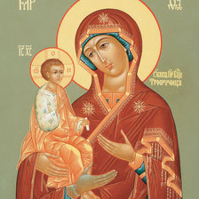 Схема вышивки «троеручница»