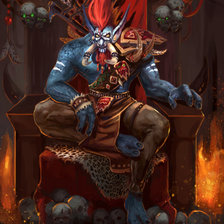 Схема вышивки «демон»