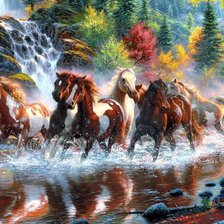 Схема вышивки «Лошади 9»