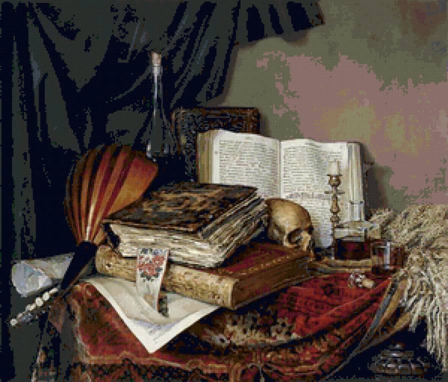 книгоманам - книги, гобелен - предпросмотр