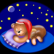 Схема вышивки «спящий мишка»