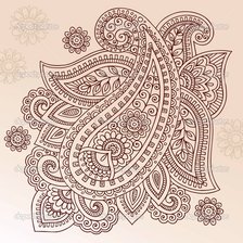 Схема вышивки «роспись хной»