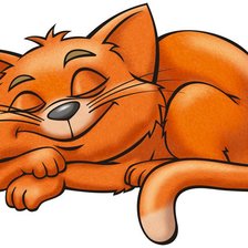 Схема вышивки «спящий кот»