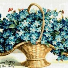 Схема вышивки «Синий букет»