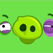 Схема вышивки «злая свинка»