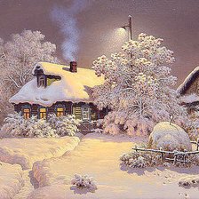 Схема вышивки «зимняя ночь»