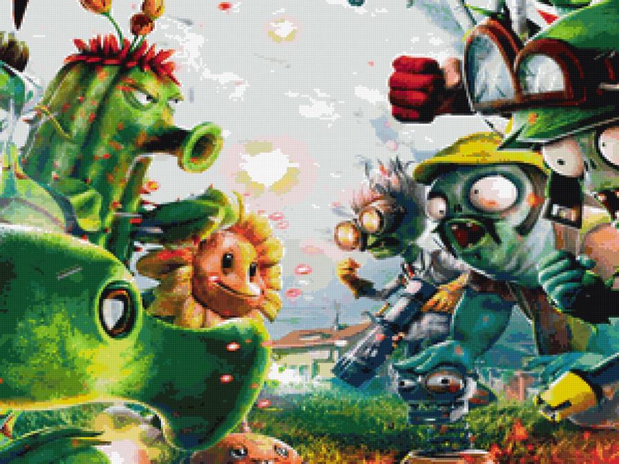 растения против зомби - постер, растения против зомби, игра - предпросмотр