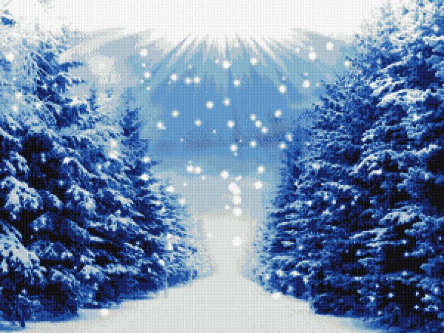 зимний лес - снег, лес, зима - предпросмотр