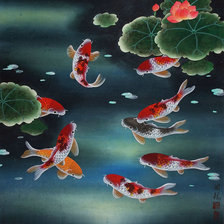 Схема вышивки «карпы 1»