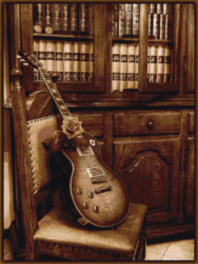 гитара с розой - предпросмотр