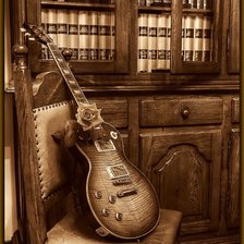 Схема вышивки «гитара с розой»