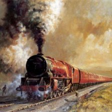 Схема вышивки «паравоз»