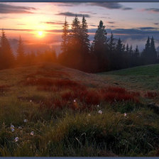 Схема вышивки «закат»