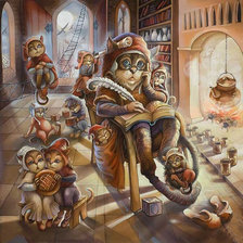 Схема вышивки «Дедушка Лео (Коты Надежды Соколовой) без логотипа»