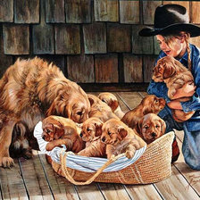 Схема вышивки «воспитание щенков»