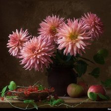 Схема вышивки «астры в вазе»