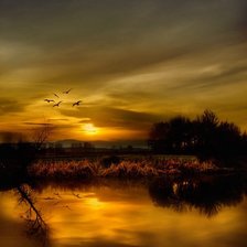 Схема вышивки «Закат»