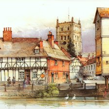 Схема вышивки «чешский городок»