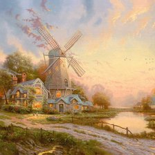 Схема вышивки «сказочная мельница»