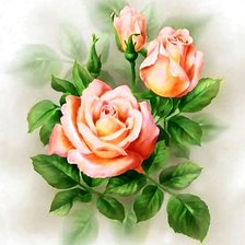 Схема вышивки «Нежные розы»